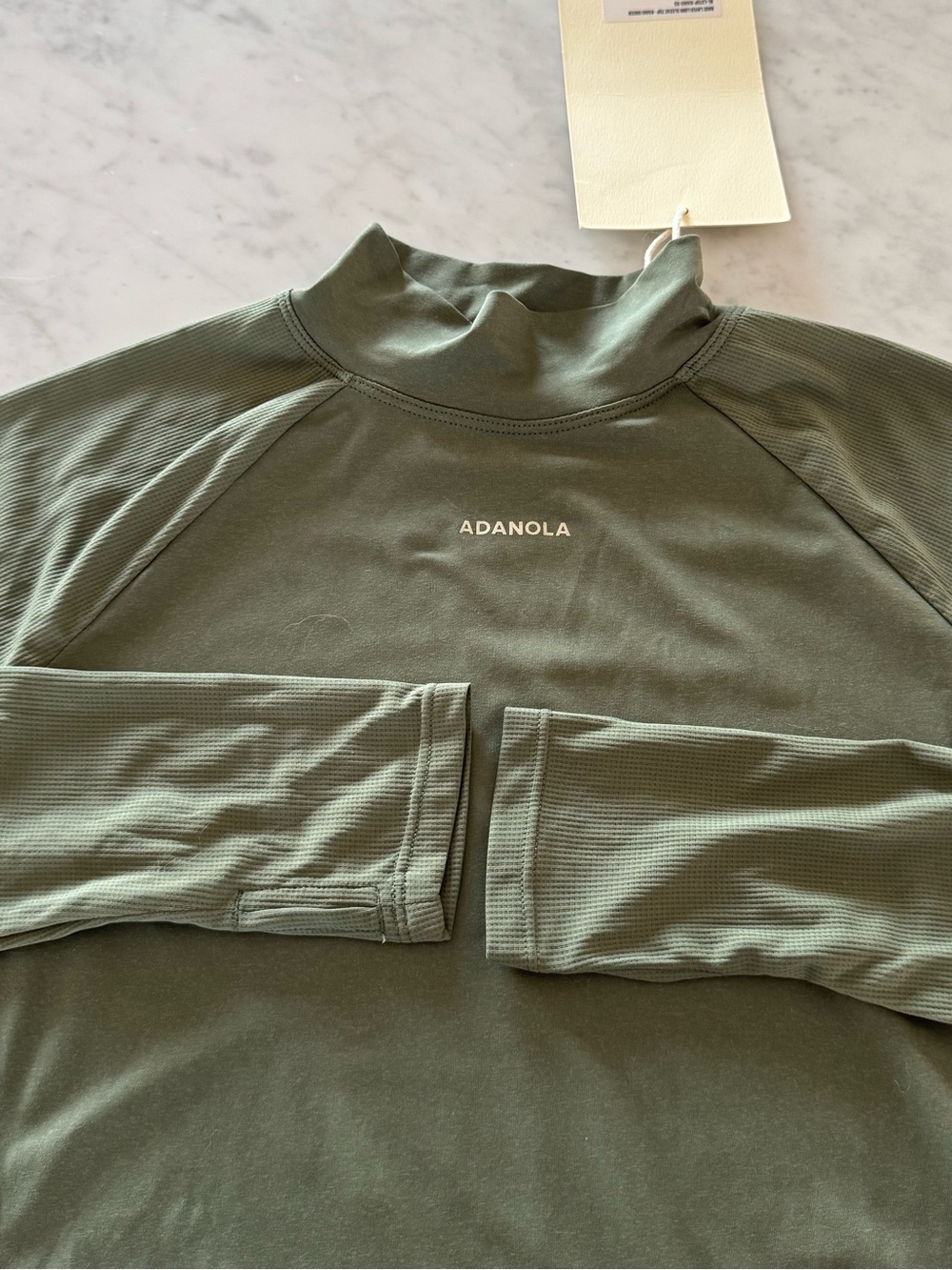 adanola khaki green long sleeve base layer top - Picture 6 of 9